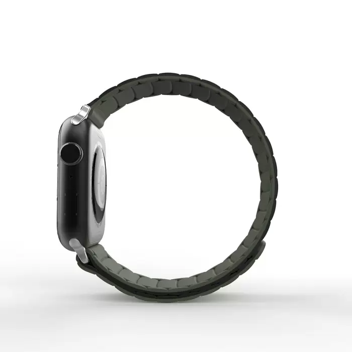 Apple Watch 10. Seri 46mm Silikon Tırtıklı Kordon Strap Kayış Krd-122 Siyah-Yeşil-Kahve-Turuncu