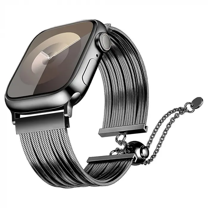 Apple Watch 10 46mm Lopard Krd-137 Metal Hasır Kordon
