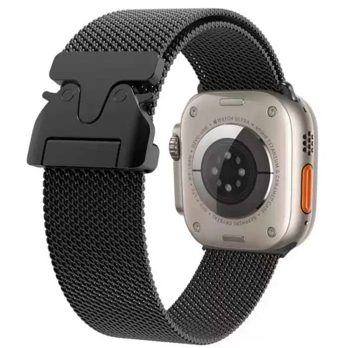 Apple Watch 10 46mm  Krd-25 Metal Hasır Kordon