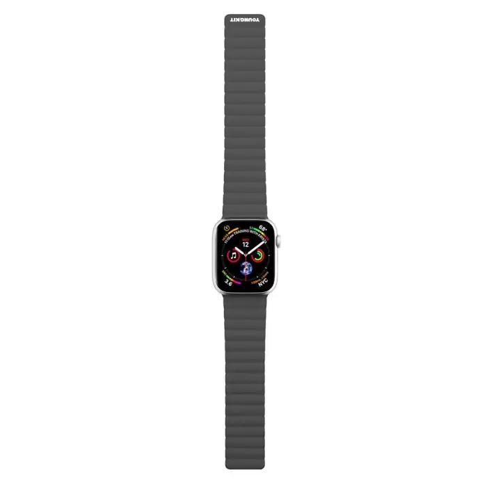 Apple Watch 38mm Kordon Youngkit Classical Magnetik Tak Çıkar Silikon Strap Kayış