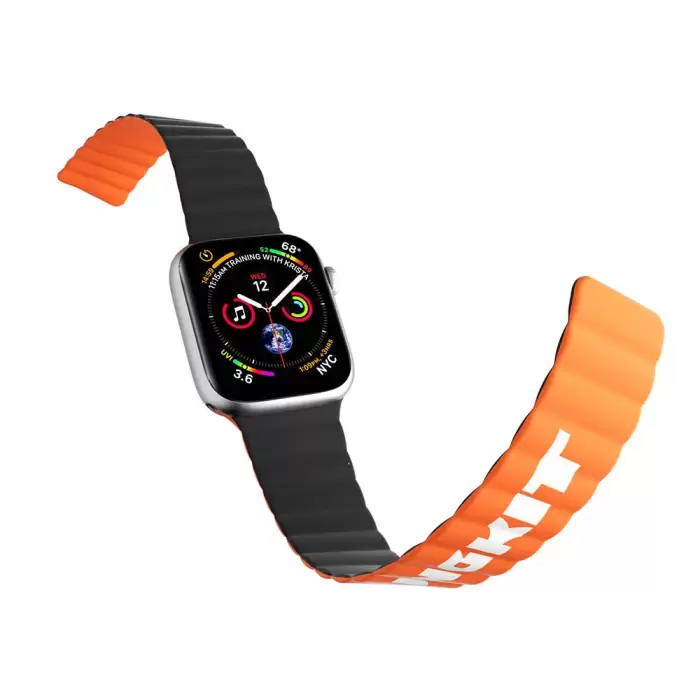 Apple Watch 38mm Kordon Youngkit Classical Magnetik Tak Çıkar Silikon Strap Kayış