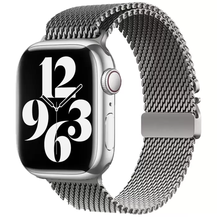 Apple Watch 38mm Metal İnce Spor Premium Hasır Kordon Krd-121