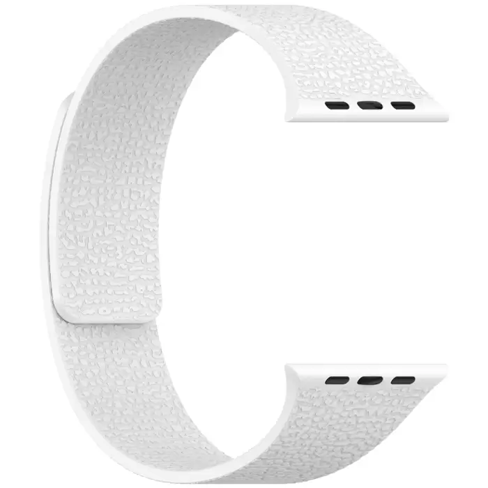 Apple Watch 38mm Lopard Krd-136 Kabartma Desenli Silikon Kordon