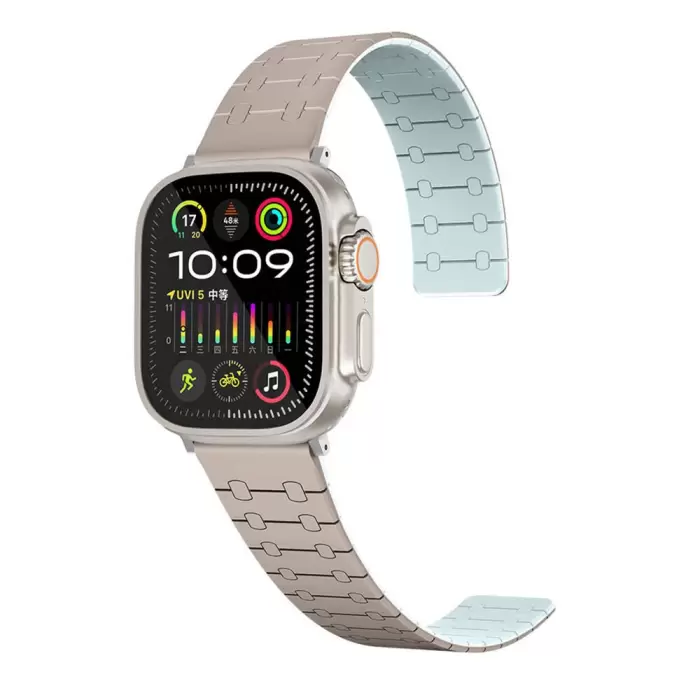 Apple Watch 40mm  KRD-111 Çizgili Desenli Silikon Kordon