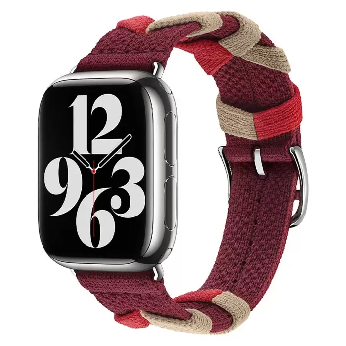 Apple Watch 40mm Lopard KRD-97 Sarmal Örgü Tasarımlı Kordon