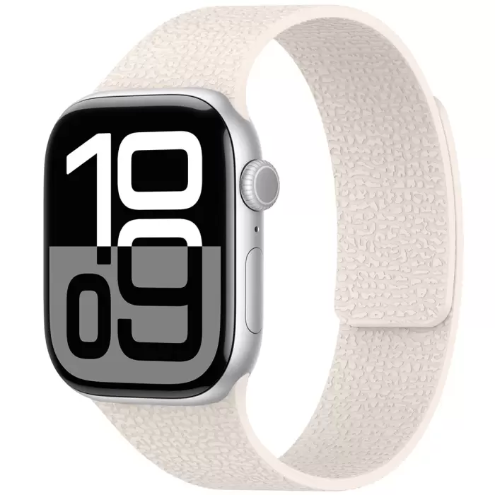 Apple Watch 42mm Lopard Krd-136 Kabartma Desenli Silikon Kordon