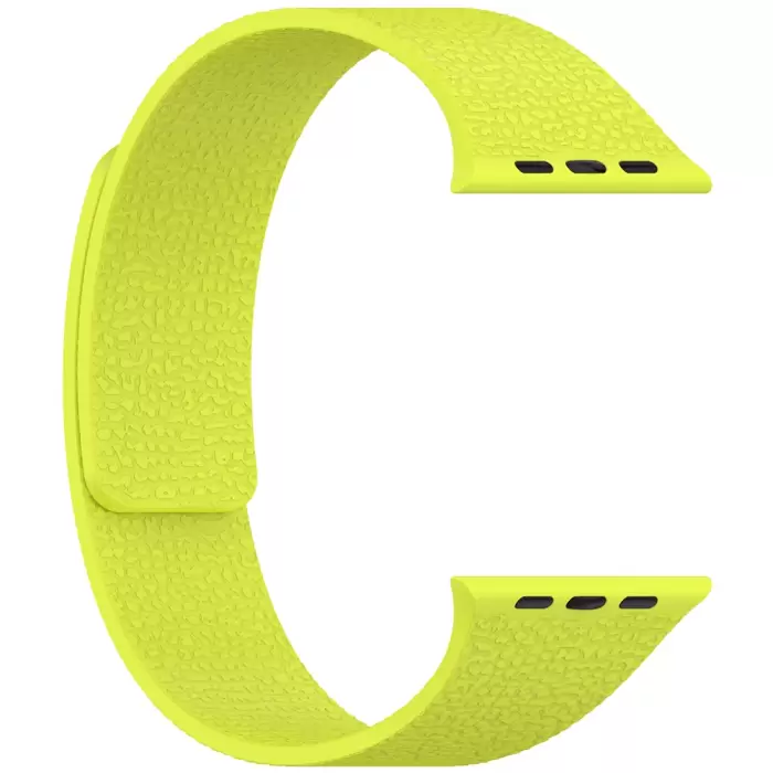 Apple Watch 42mm Lopard Krd-136 Kabartma Desenli Silikon Kordon
