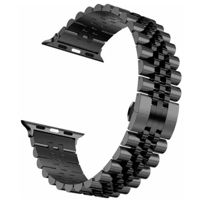 Apple Watch 42mm Parlak Çift Renk Metal Kordon Krd-36 Saat Kayışı