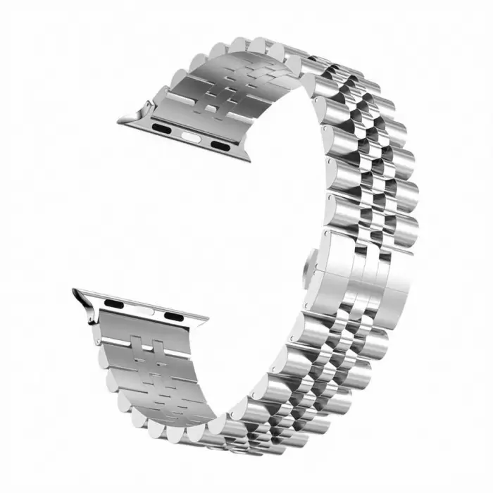 Apple Watch 42mm Parlak Çift Renk Metal Kordon Krd-36 Saat Kayışı