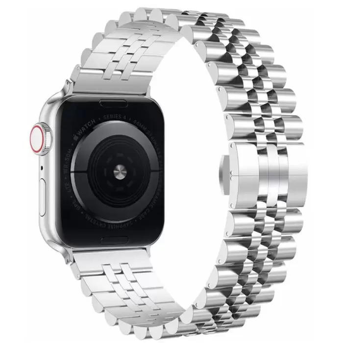 Apple Watch 42mm Parlak Çift Renk Metal Kordon Krd-36 Saat Kayışı