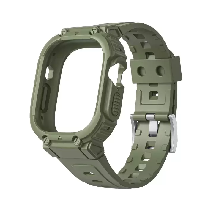 Apple Watch 42mm Wiwu Wi-wb014 Armor Series 2in1 Sert Pc Kasa Koruyuculu Silikon Kordon