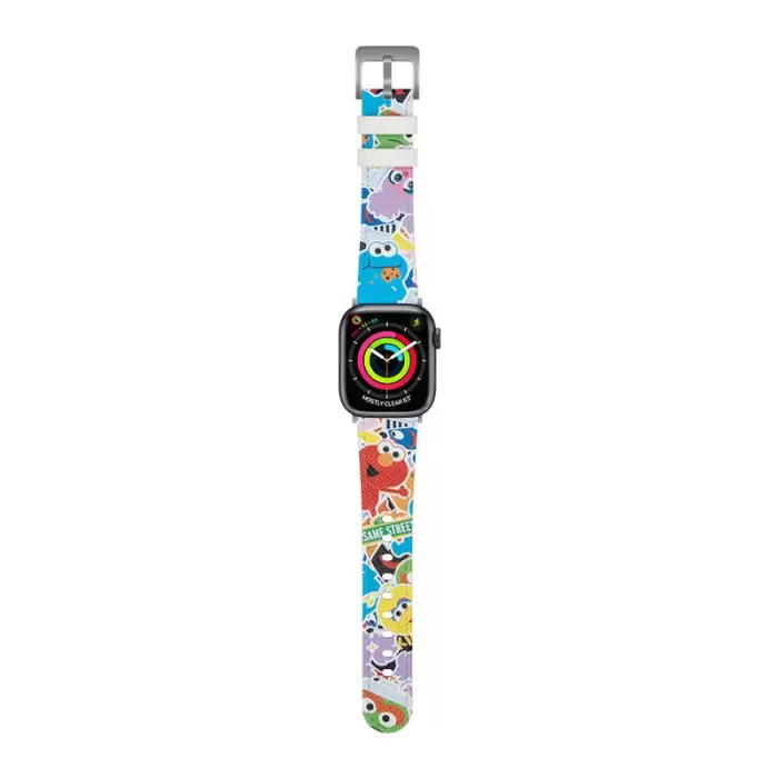 Apple Watch 46mm 10 Serisi Casebang Sesame Street Series Deri Saat Kordon