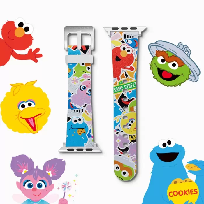 Apple Watch 46mm 10 Serisi Casebang Sesame Street Series Deri Saat Kordon