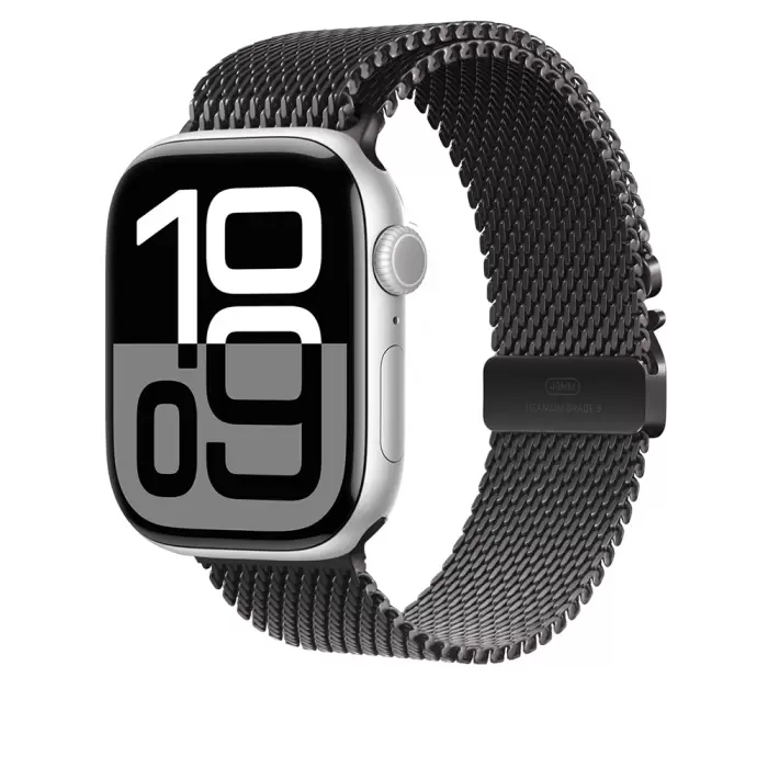 Apple Watch 44mm Lopard Krd-100 Titanyum Hasır Kordon