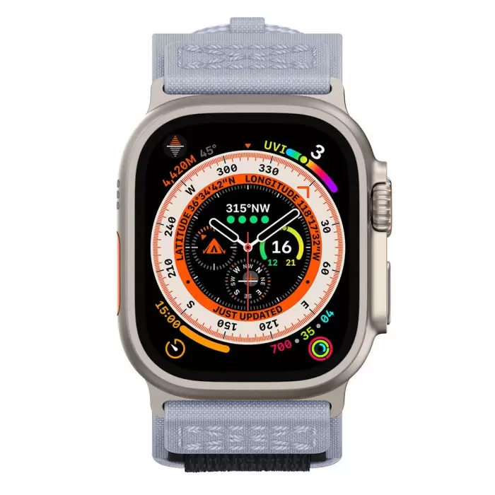 Apple Watch 44mm Lopard KRD-99 Hasır Kordon