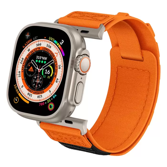 Apple Watch 46mm Hasır Kordon - 10. Nesil Şık Tasarım KRD-99