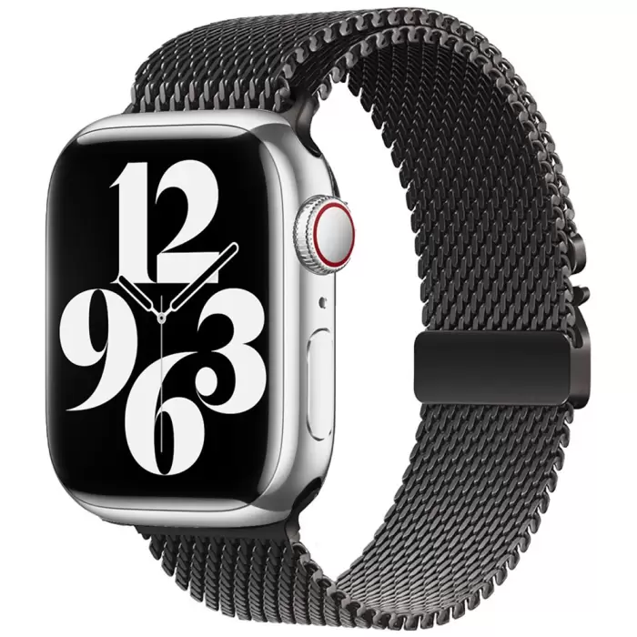 Apple Watch 7 41mm Metal İnce Spor Premium Hasır Kordon Krd-121