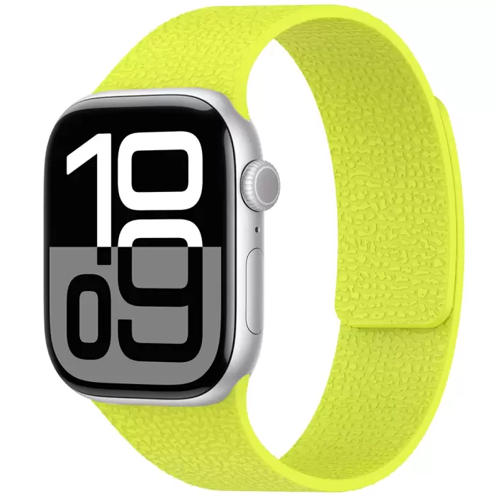 Apple Watch 7 41mm Lopard Krd-136 Kabartma Desenli Silikon Kordon