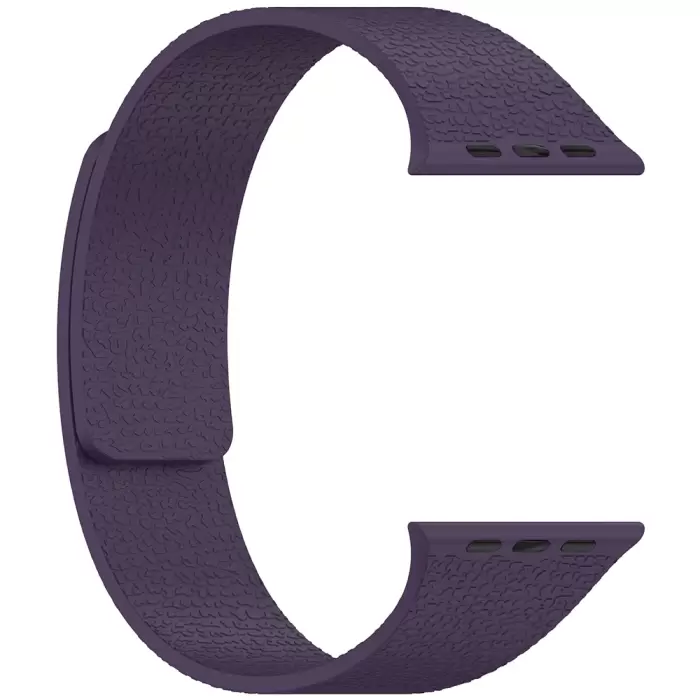 Apple Watch 7 41mm Lopard Krd-136 Kabartma Desenli Silikon Kordon