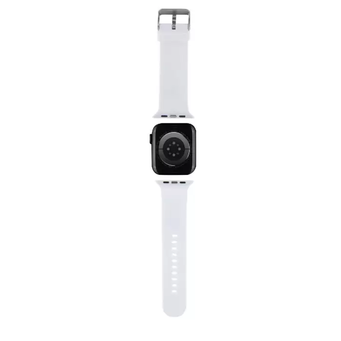 Apple Watch 7 45mm Karl Lagerfeld Orjinal Lisanslı İkonik Karl & Choupette Logolu Silikon Kordon