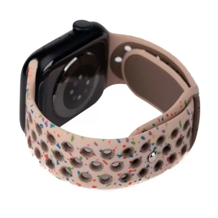 Apple Watch 7 45mm Kordon Yeni Seri 2023 KRD-02 Silikon Strap Kayış