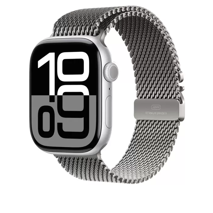 Apple Watch 7 45mm Lopard Krd-100 Titanyum Hasır Kordon
