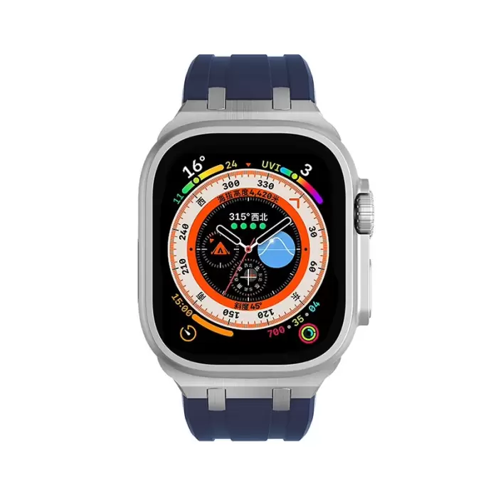 Apple Watch 7 45mm Lopard KRD-89 Silikon Kordon
