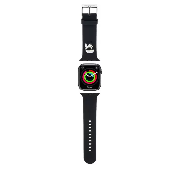 Apple Watch Ultra 49mm Karl Lagerfeld Orjinal Lisanslı İkonik Karl Head Logolu Silikon Kordon