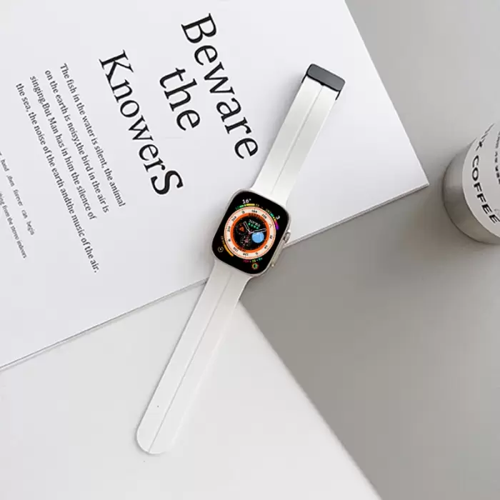 Apple Watch Ultra 49mm  KRD-84 Magnetic Tokalı A+ Kalite Sport Silikon Kordon