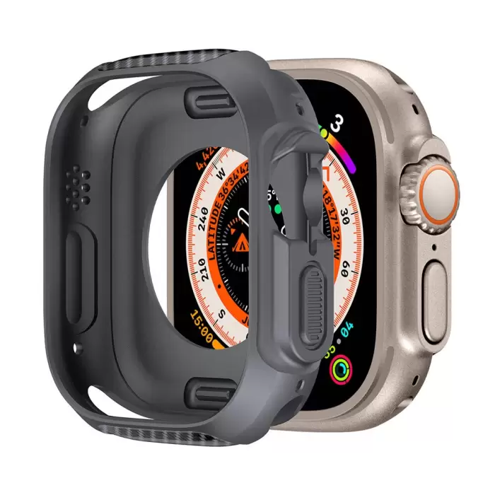 Apple Watch Ultra 49mm Silikon TPU Kasa Koruyucu Lopard Watch Gard 31