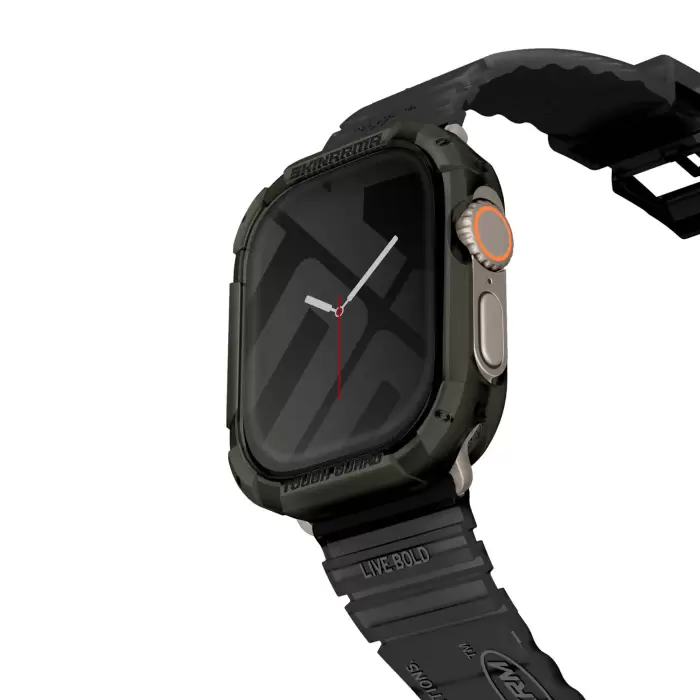 Apple Watch Ultra 49mm Skinarma Kurono Buzlu Tasarım Sert Pc Kasa Koruyucu