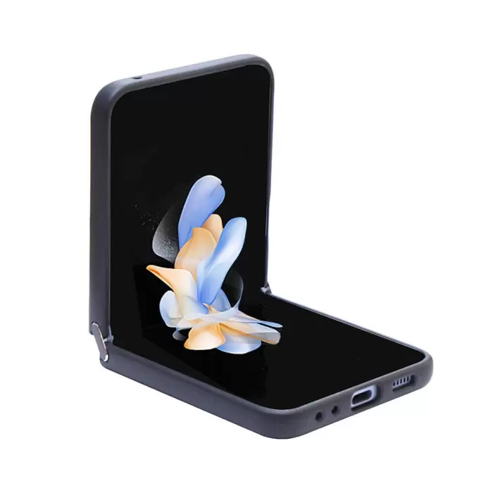 Galaxy Z Flip 5 Kılıf Guess Orjinal Lisanslı Pu Deri Taşlı Üçgen Logo 4g Desenli Strass Kapak