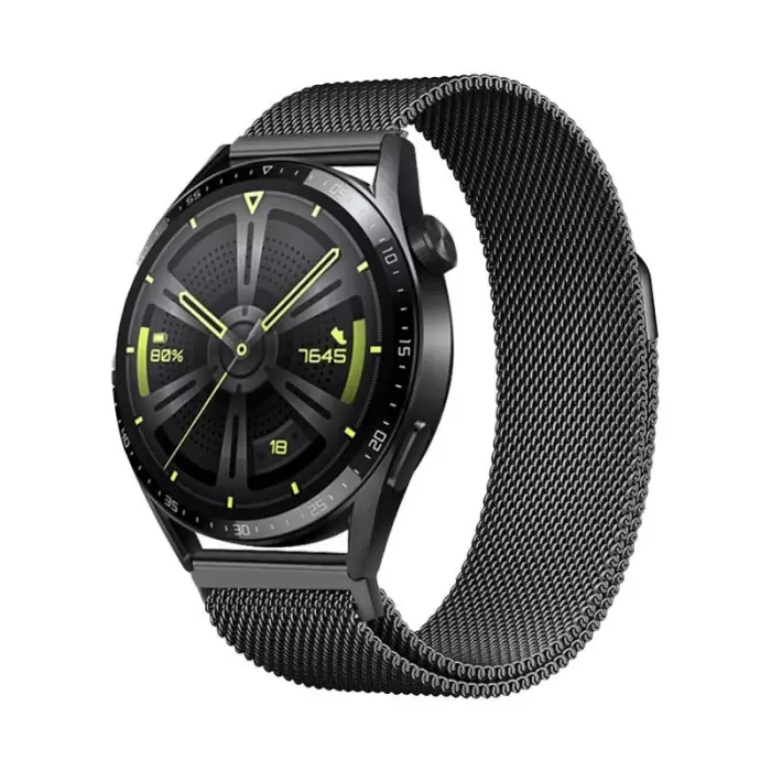 Gear S2 Lopard Band-12 20mm Metal Hasır Kordon