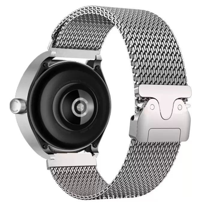 Gear S3 Lopard Krd-100 22mm Titanyum Hasır Kordon