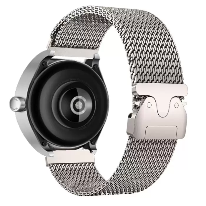 Gear S3 Lopard Krd-100 22mm Titanyum Hasır Kordon