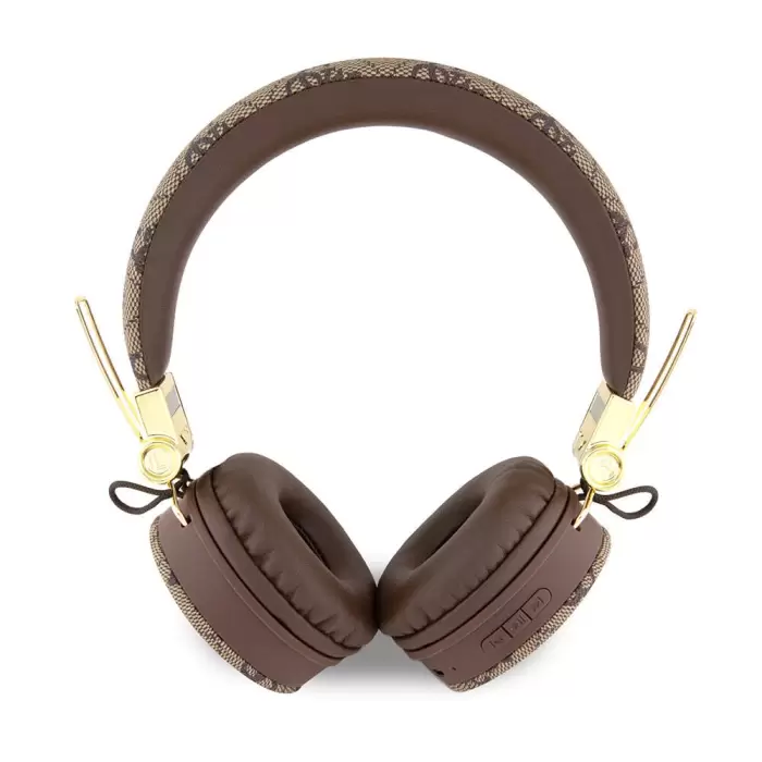 Guess Orjinal Lisanslı 4g Metal Logo Pu Deri Ayarlanabilir Kulak Üstü Bluetooth Kulaklık