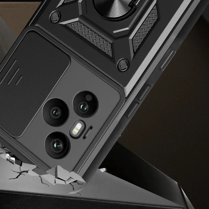 Honor 400 Pro Kılıf Magnetik Standlı Kamera Korumalı Lopard Sürgülü Kamera Korumalı Yüzüklü Tasarım Armor Vega