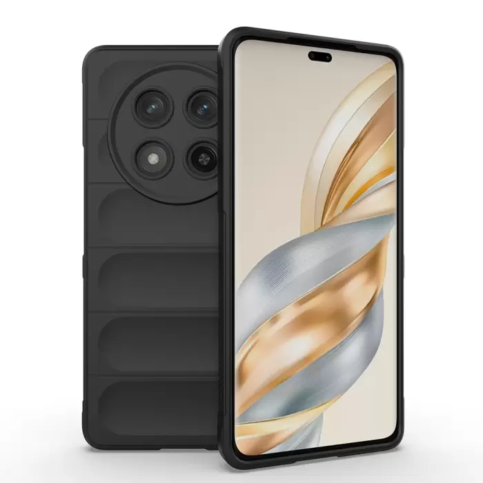 Honor Magic  7 Lite Kılıf Esnek Tpu Oyuklu Arka Yüzey Tasarımlı Lopard Etnik Silikon Kapak