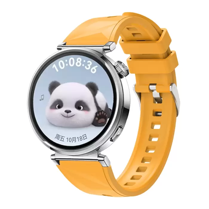 Huawei Gt4 41mm Lopard Krd-129 18mm Silikon Kordon Strap Kayış