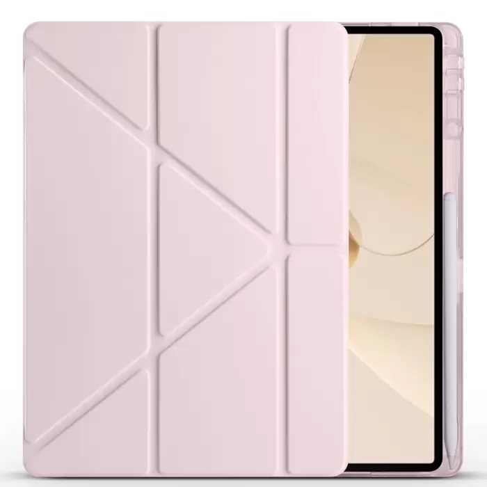 Huawei Matepad 12x Kılıf Lopard Tri Folding Kalem Bölmeli Standlı Kılıf