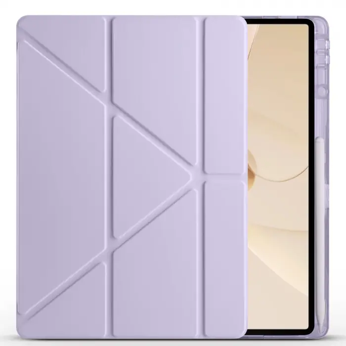 Huawei Matepad 12x Kılıf Lopard Tri Folding Kalem Bölmeli Standlı Kılıf