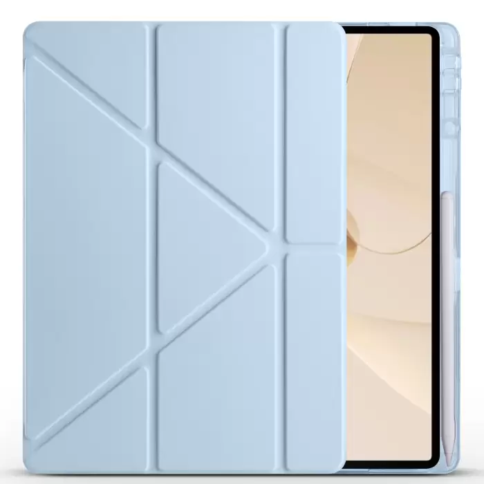 Huawei Matepad 12x Kılıf Lopard Tri Folding Kalem Bölmeli Standlı Kılıf