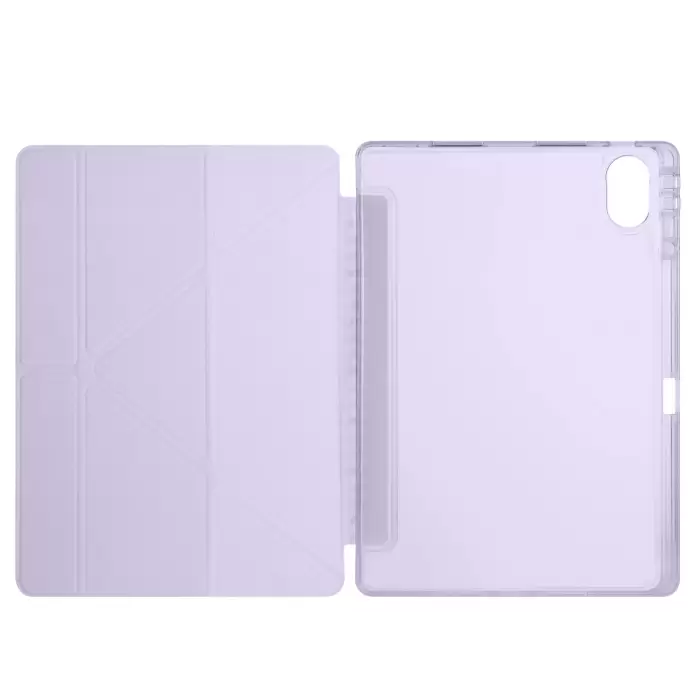 Huawei Matepad 12x Kılıf Lopard Tri Folding Kalem Bölmeli Standlı Kılıf