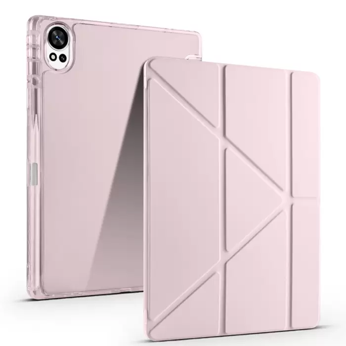 Huawei Matepad 12x Kılıf Lopard Tri Folding Kalem Bölmeli Standlı Kılıf
