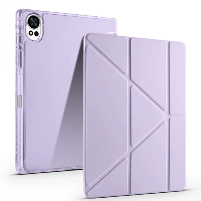 Huawei Matepad 12x Kılıf Lopard Tri Folding Kalem Bölmeli Standlı Kılıf