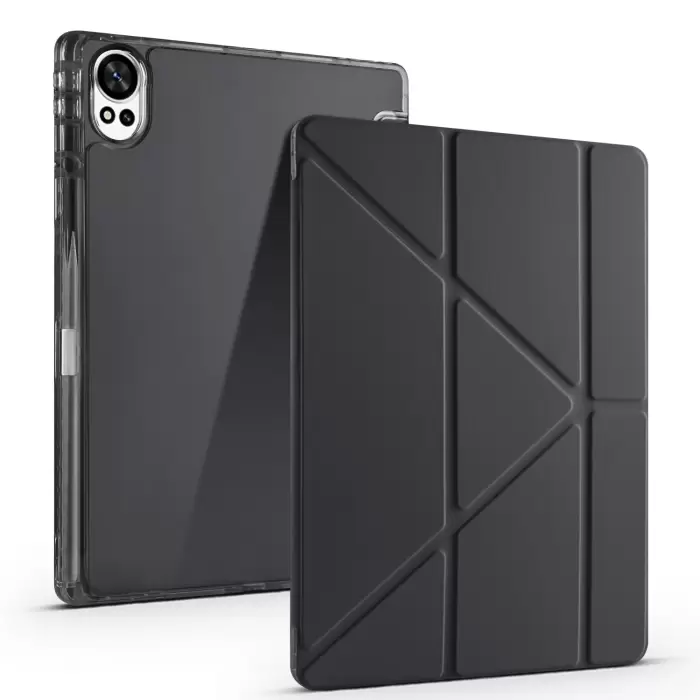 Huawei Matepad 12x Kılıf Lopard Tri Folding Kalem Bölmeli Standlı Kılıf