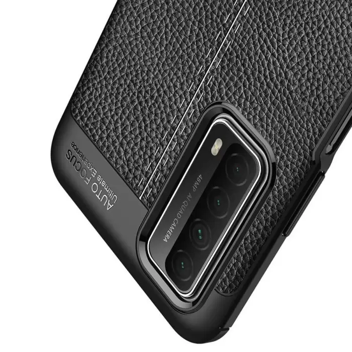 Huawei P Smart 2021 Kılıf Lopard Kamera Korumalı Deri Orjinal Görünümlü Kapak Niss