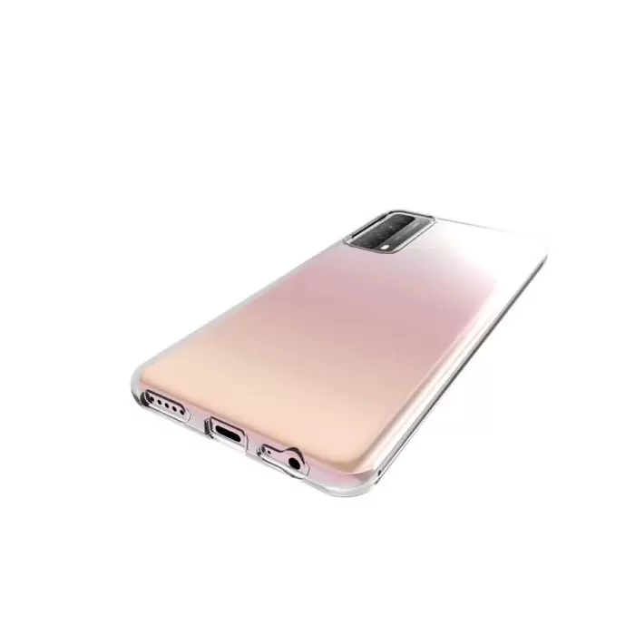 Huawei P Smart 2021 Kılıf Lopard Kamera Korumalı Renksiz Şeffaf Esnek Silikon Kapak Süper