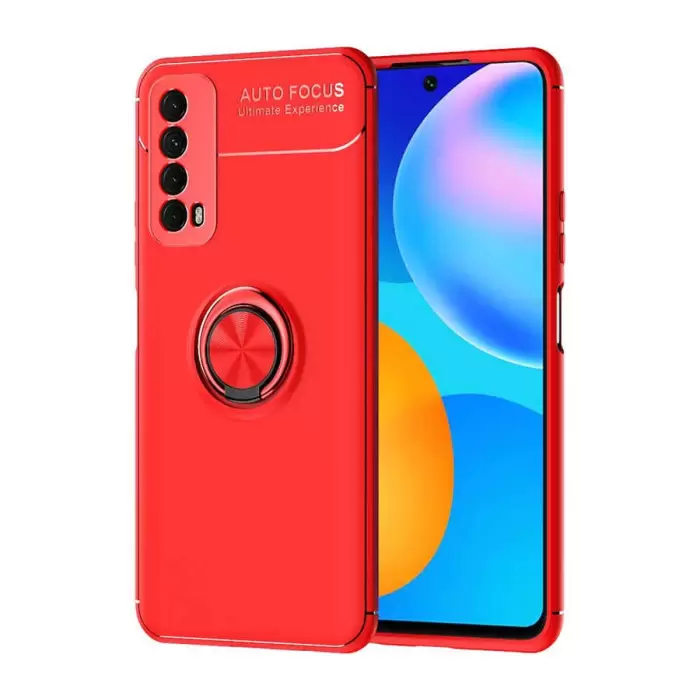 Huawei P Smart 2021 Kılıf Lopard Kamera Korumalı Yüzüklü Standlı Koruyucu Orjinal Kalite Ravel