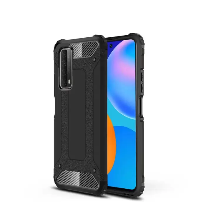Huawei P Smart 2021 Kılıf Lopard Orijinal Katman Köşe Koruma Crash Silikon Tank Kapak
